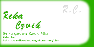reka czvik business card